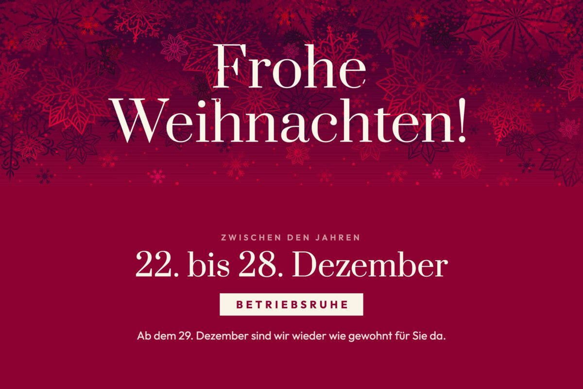 Frohe Weihnachten – der Landgasthof Zehner ist vom 22. bis 28. Dezember in Betriebsruhe, ab 29. Dezember wieder wie gewohnt geöffnet