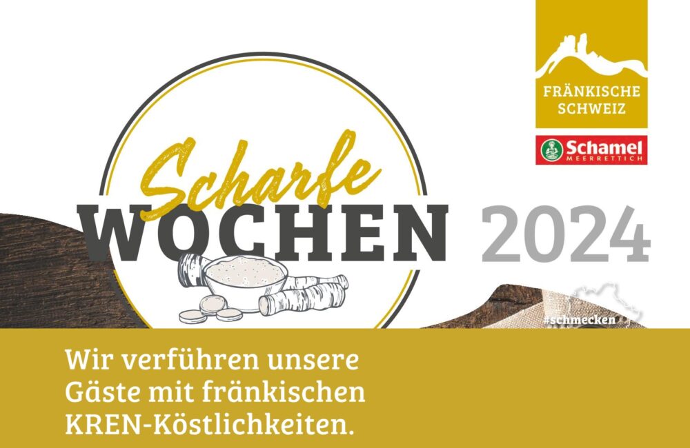 Scharfe Wochen 2024 im Landgasthof Zehner – fränkische KREN-Köstlichkeiten, eine Aktion der Fränkischen Schweiz mit Schamel Meerrettich